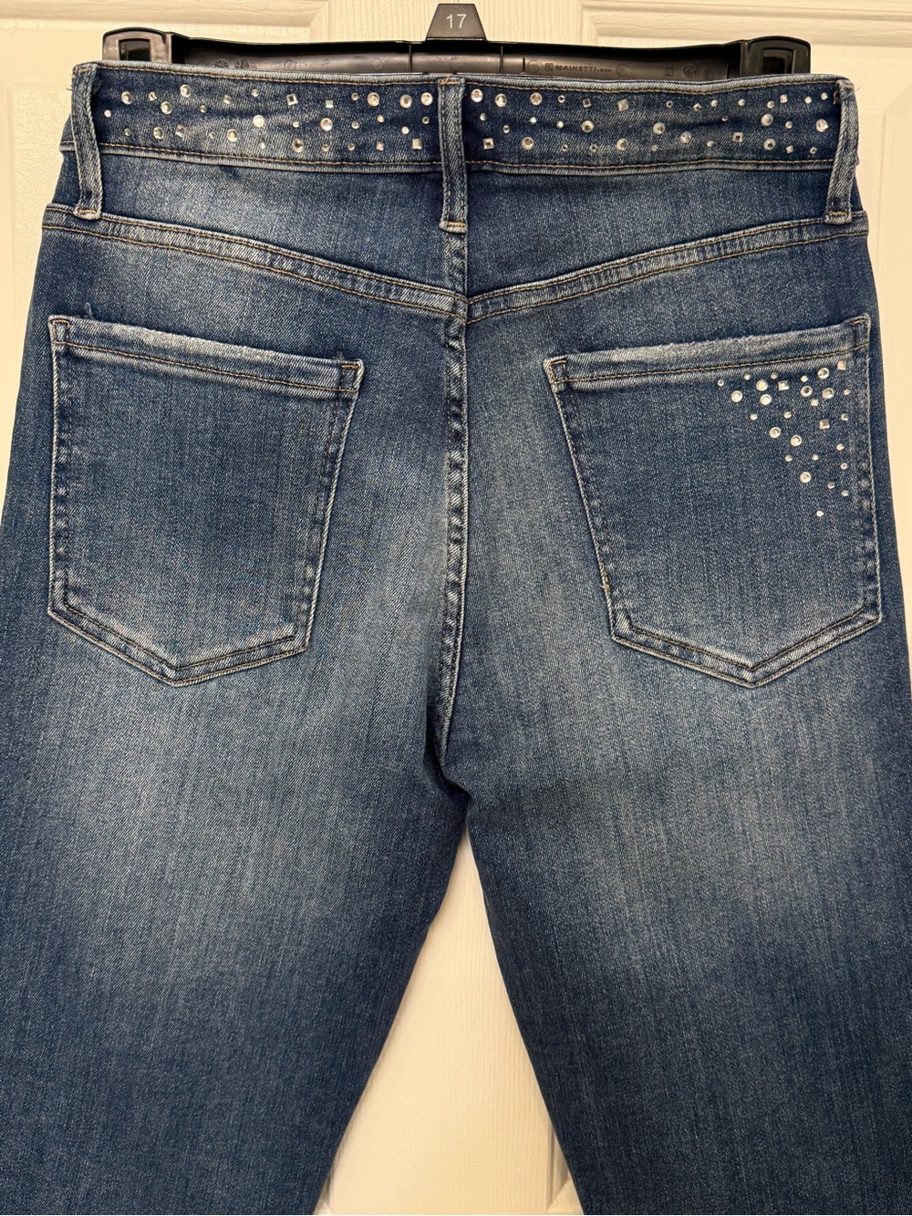 Guess Blue Skinny Jeans with Studded Waist - Picture 5 of 10
